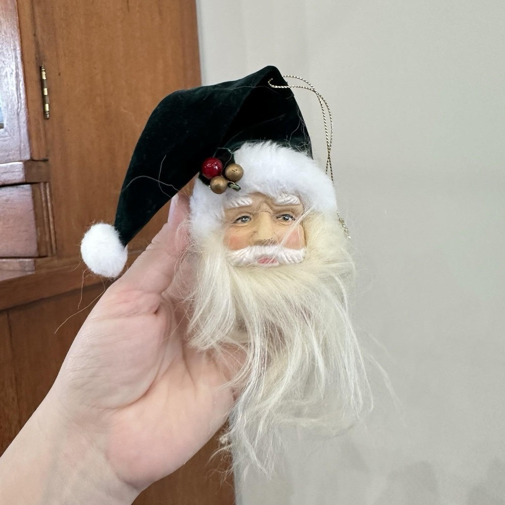 VTG 90's Christmas Santa Head Ornament Lot‎ Of 6 Victorian Elegant St Nicholas - Picture 4 of 11
